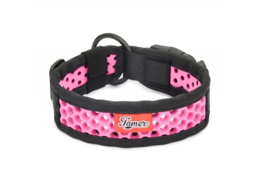 SOFTY Halsband | Länge: 35-41cm | Breite: 3,8cm | Farbe: schwarz/pink